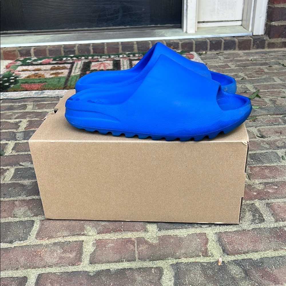 Yeezy Blue Slides